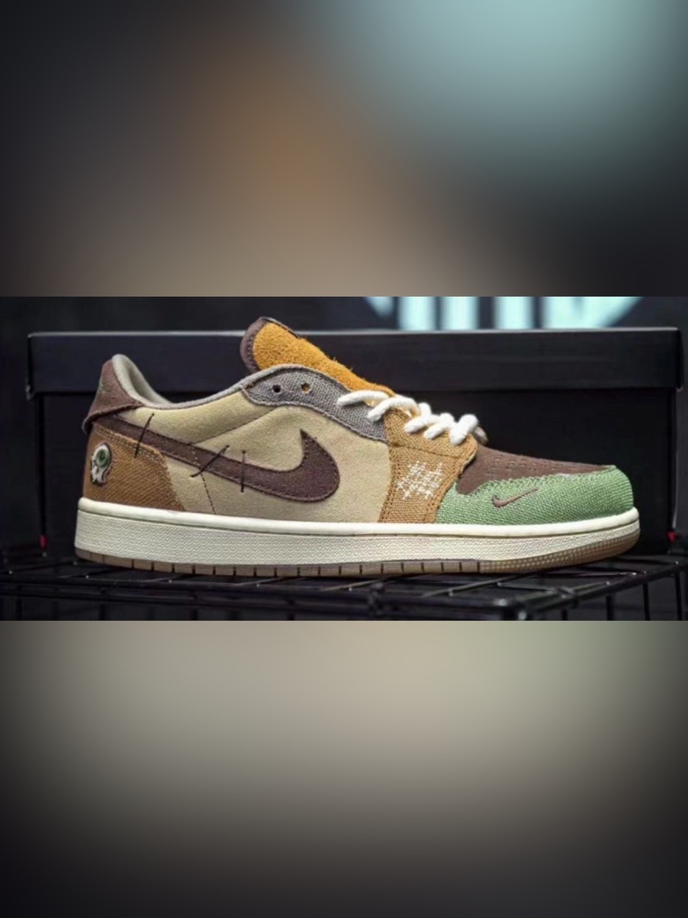 Nike Zion Willamson Voodo menโs Low-Top Sneaker in Brown, Green & Cream Multicol